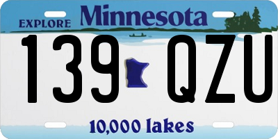MN license plate 139QZU