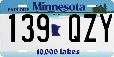 MN license plate 139QZY