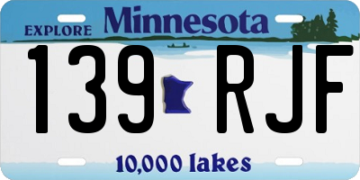 MN license plate 139RJF