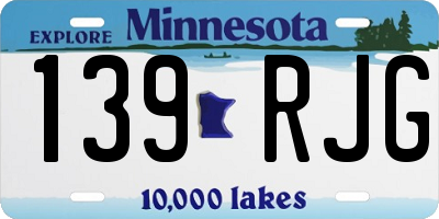 MN license plate 139RJG