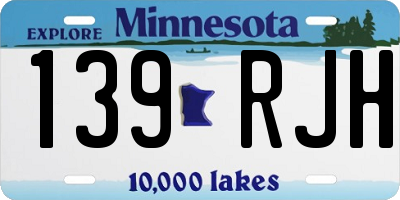 MN license plate 139RJH