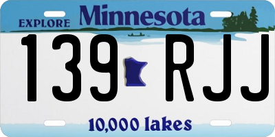 MN license plate 139RJJ