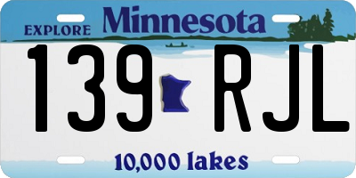 MN license plate 139RJL