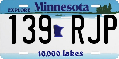 MN license plate 139RJP