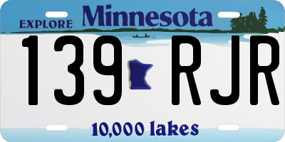 MN license plate 139RJR