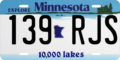 MN license plate 139RJS