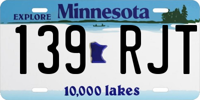 MN license plate 139RJT