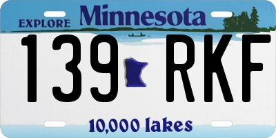 MN license plate 139RKF