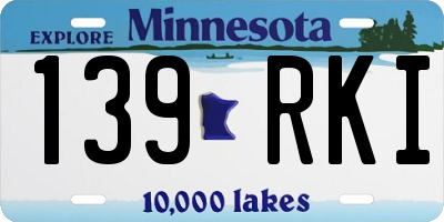 MN license plate 139RKI