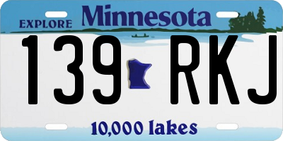 MN license plate 139RKJ