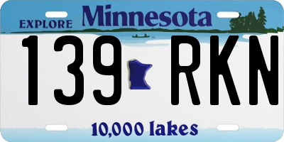 MN license plate 139RKN