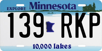 MN license plate 139RKP