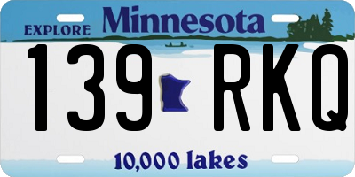 MN license plate 139RKQ
