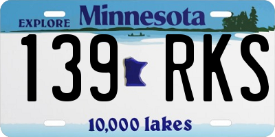 MN license plate 139RKS