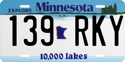 MN license plate 139RKY