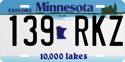 MN license plate 139RKZ