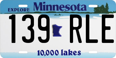 MN license plate 139RLE