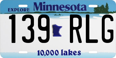 MN license plate 139RLG