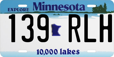 MN license plate 139RLH