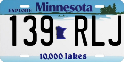 MN license plate 139RLJ