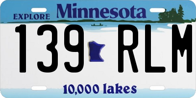 MN license plate 139RLM