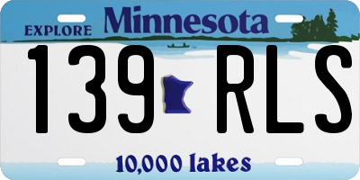 MN license plate 139RLS