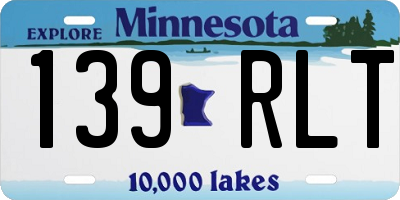 MN license plate 139RLT