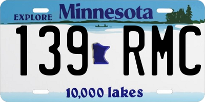 MN license plate 139RMC