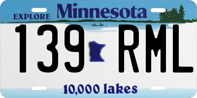 MN license plate 139RML