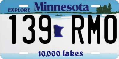 MN license plate 139RMO