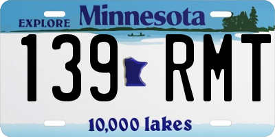 MN license plate 139RMT