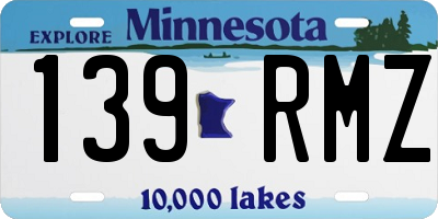MN license plate 139RMZ