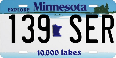 MN license plate 139SER