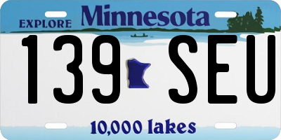 MN license plate 139SEU