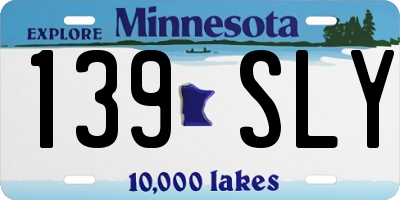 MN license plate 139SLY