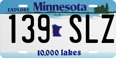 MN license plate 139SLZ