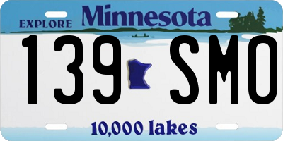 MN license plate 139SMO