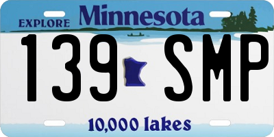 MN license plate 139SMP