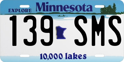 MN license plate 139SMS