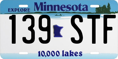 MN license plate 139STF