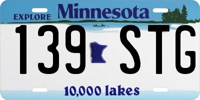 MN license plate 139STG