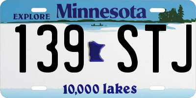 MN license plate 139STJ