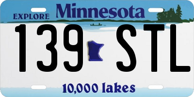 MN license plate 139STL