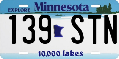 MN license plate 139STN