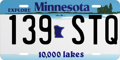 MN license plate 139STQ