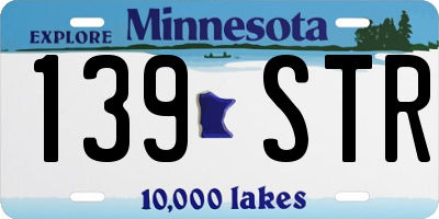 MN license plate 139STR