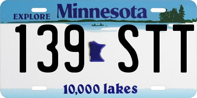MN license plate 139STT