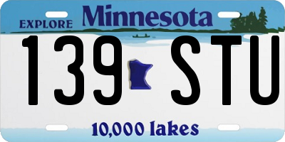 MN license plate 139STU