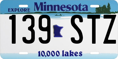 MN license plate 139STZ