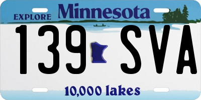 MN license plate 139SVA